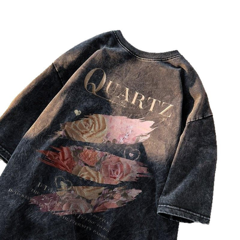 Vintage Rose Oversized Tee