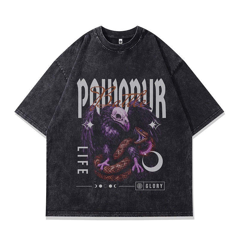 Oversized Skull Wash Tee