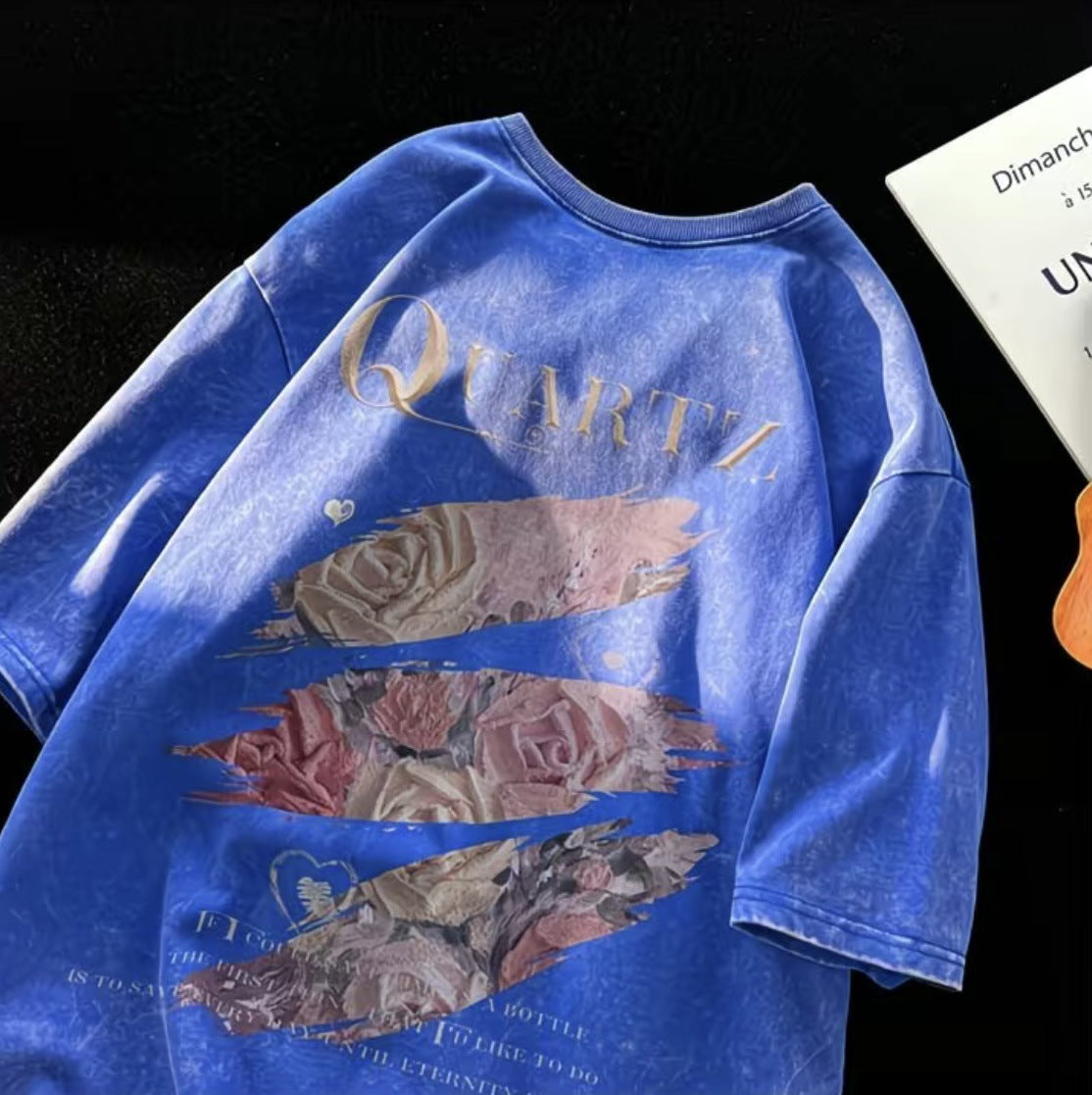 Vintage Rose Oversized Tee