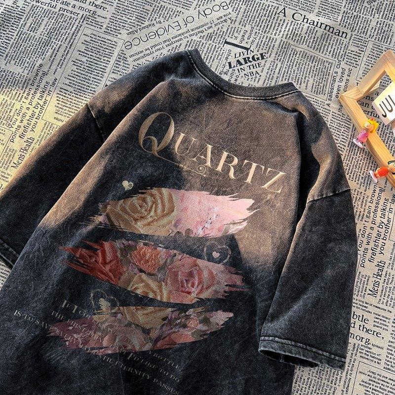 Vintage Rose Oversized Tee