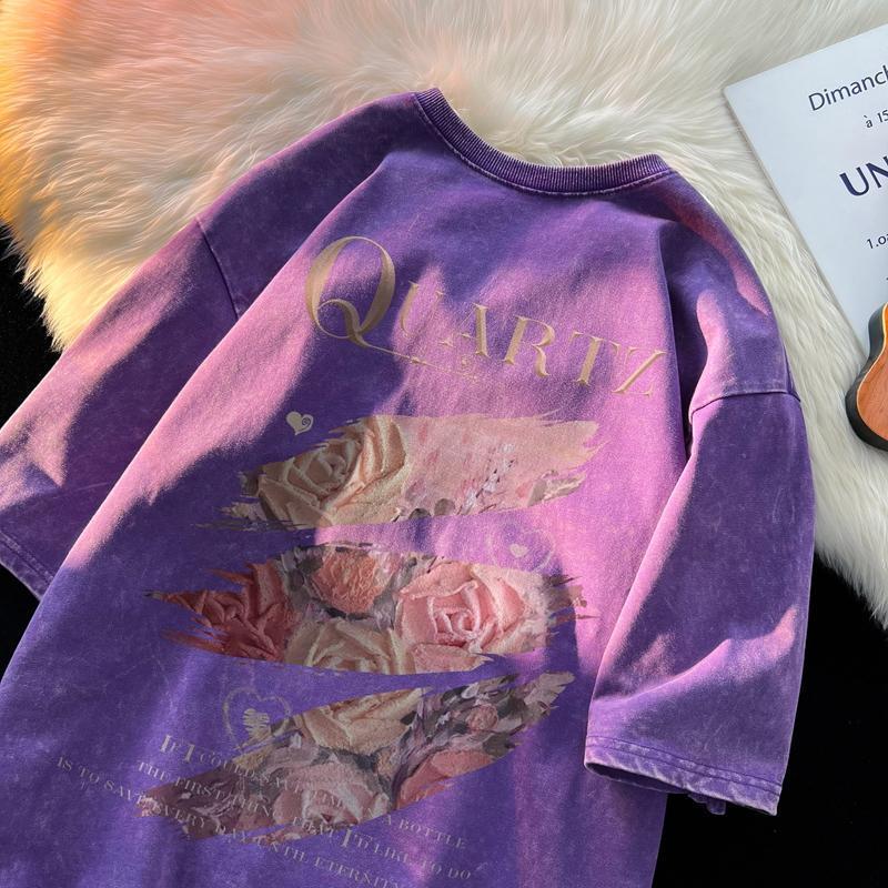 Vintage Rose Oversized Tee
